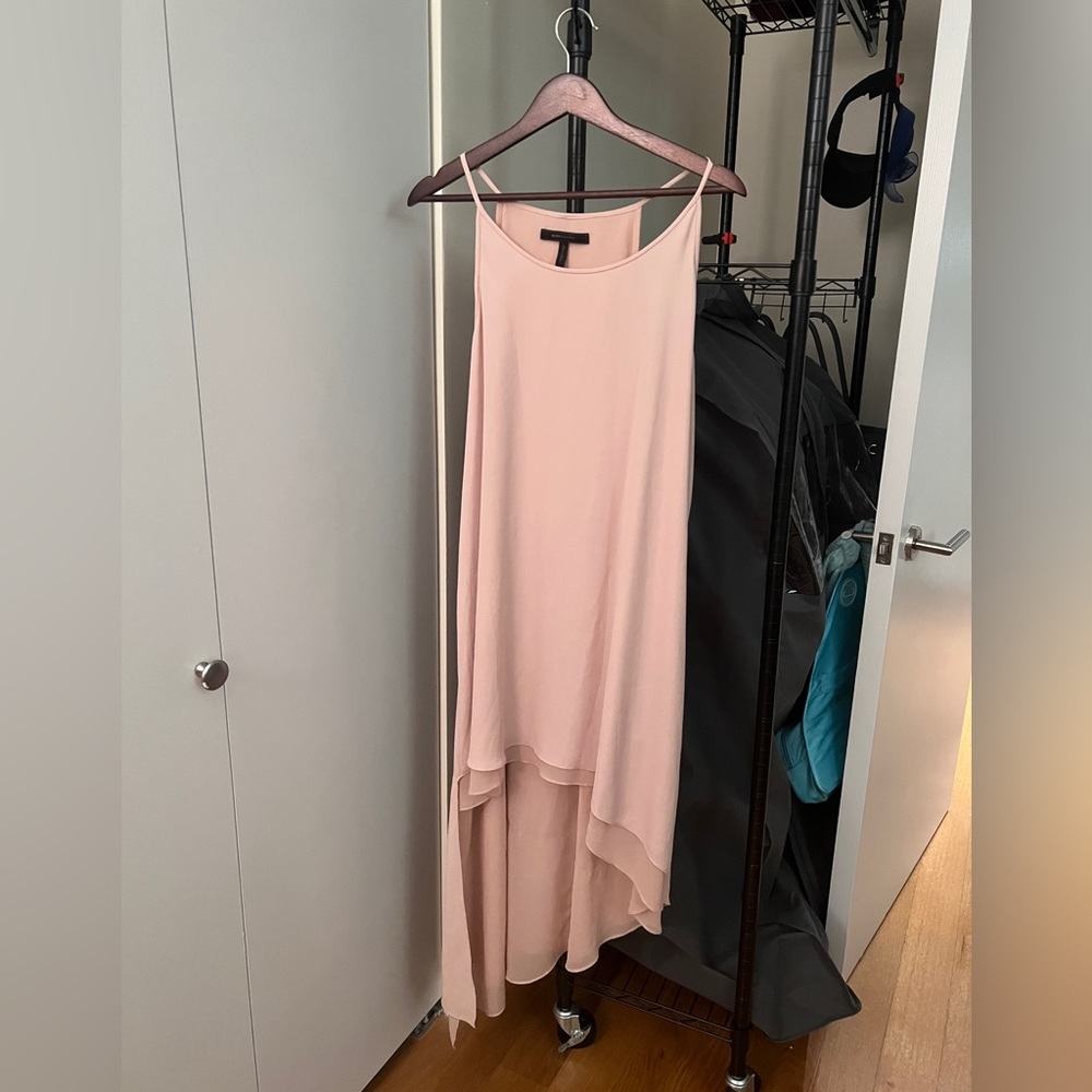 Beige high low summer dress from BCBGMAXAZRIA